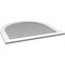 Ekena Millwork Round Top Surface Mount PVC Gable Vent: Functional, w/ 3-1/2"W x 1"P Standard Frame, 42"W x 40"H GVPRT42X4001SF - alternate 4